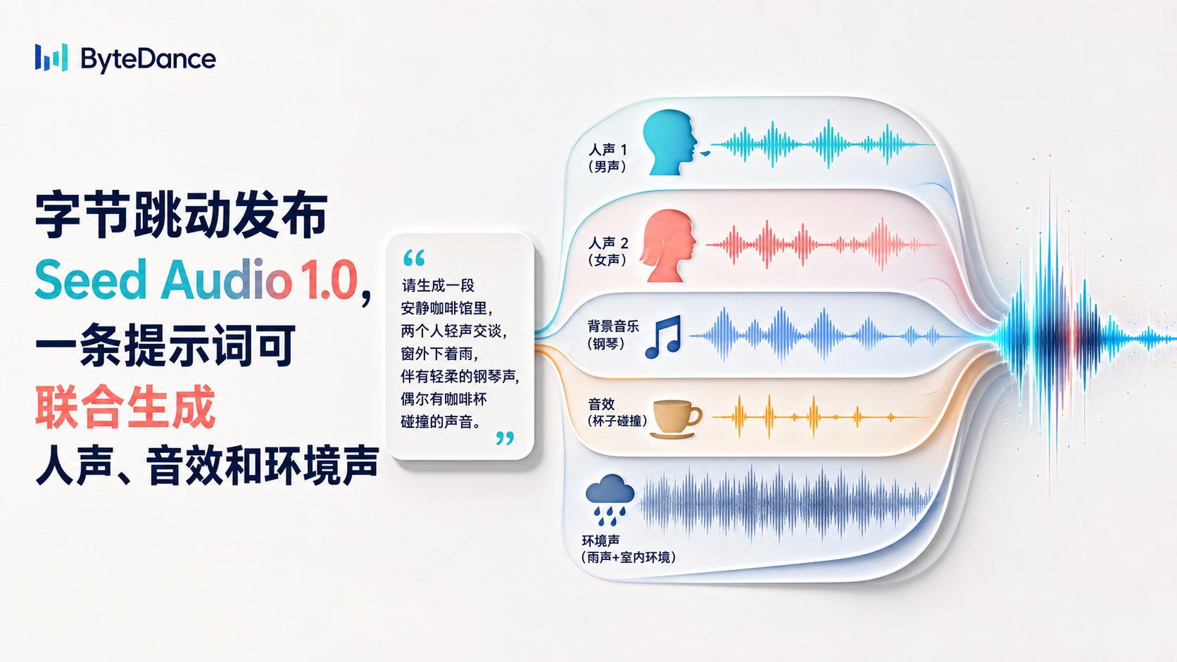 Seed Audio 1.0 联合生成人声、音效和环境声