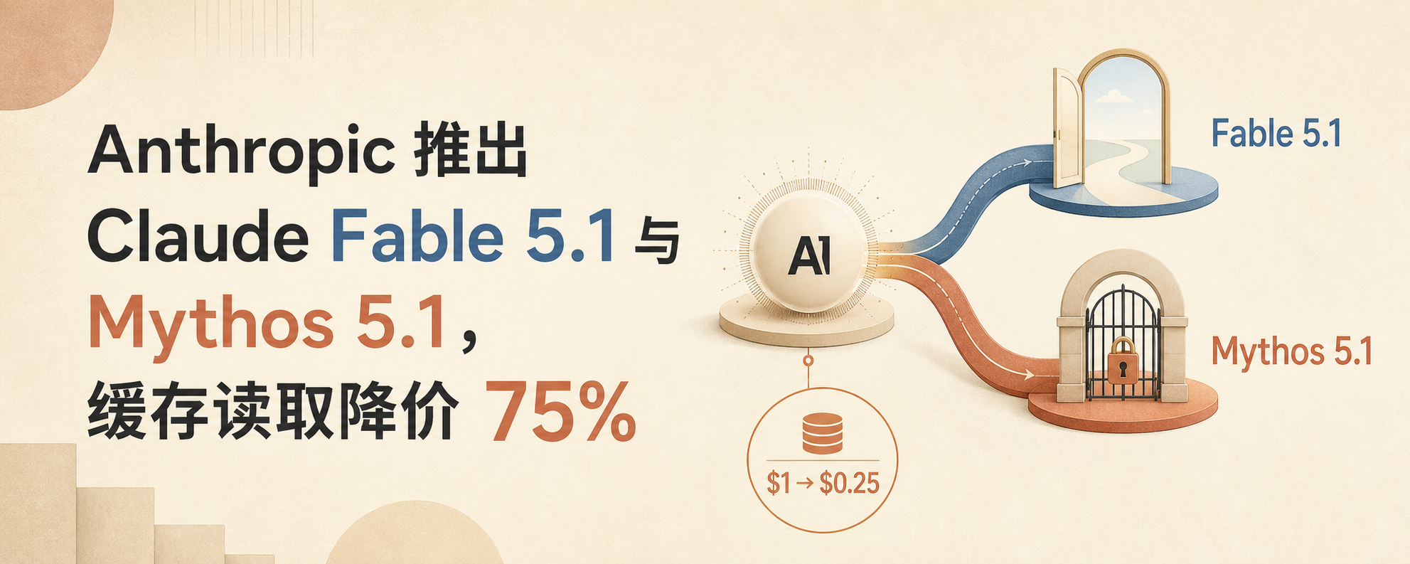 Anthropic 推出 Claude Fable 5.1 与 Mythos 5.1，缓存读取降价 75%