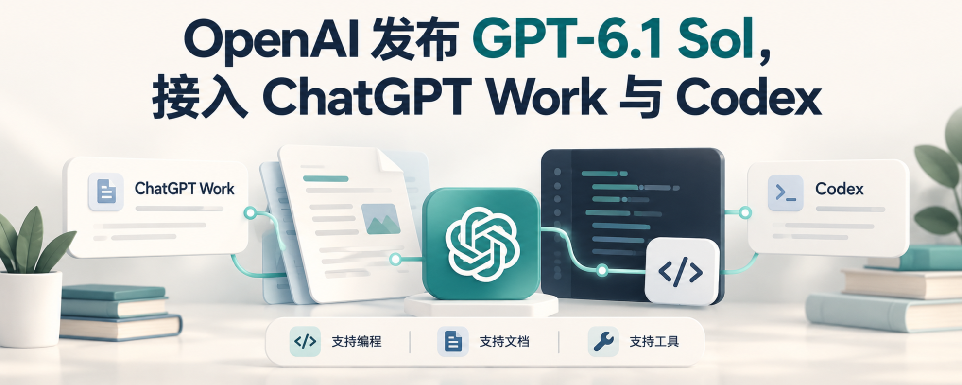 GPT-6.1 Sol 接入 ChatGPT Work 与 Codex 主题封面