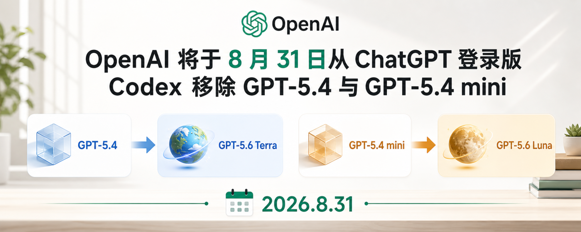 GPT-5.4 与 GPT-5.4 mini 从 ChatGPT 登录版 Codex 移除及替代模型