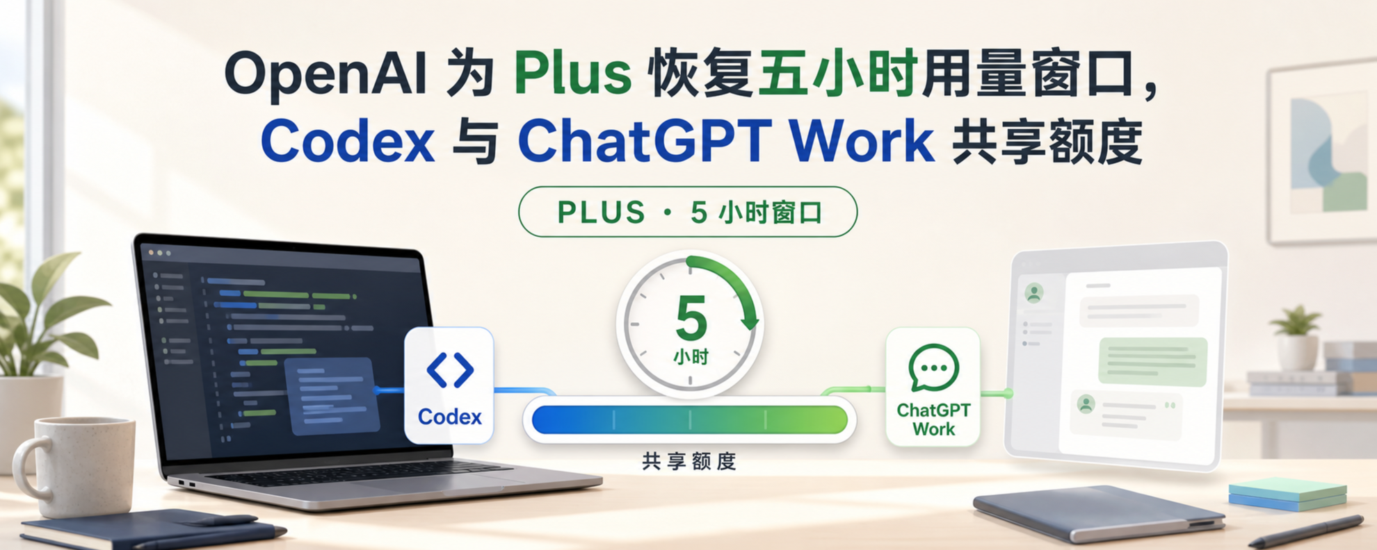 OpenAI Plus 恢复 Codex 五小时用量窗口