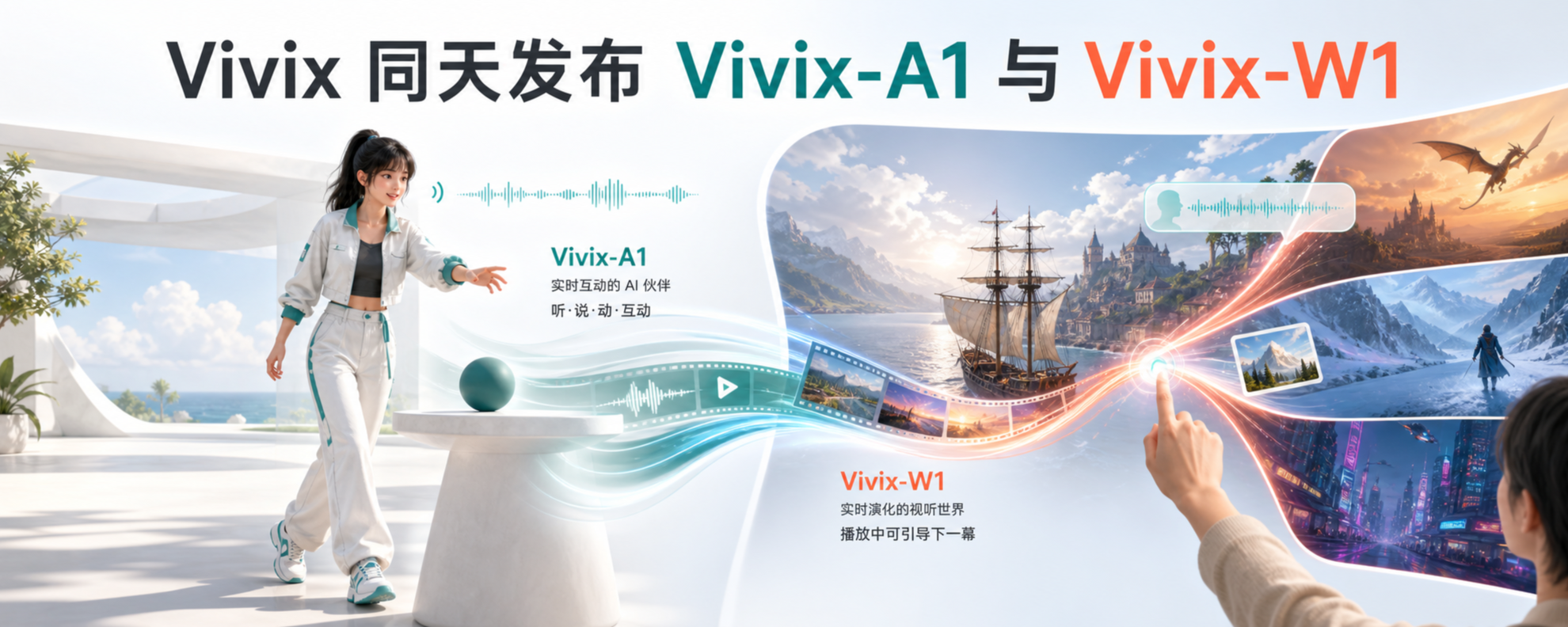 Vivix-A1 与 Vivix-W1 实时交互多模态模型封面