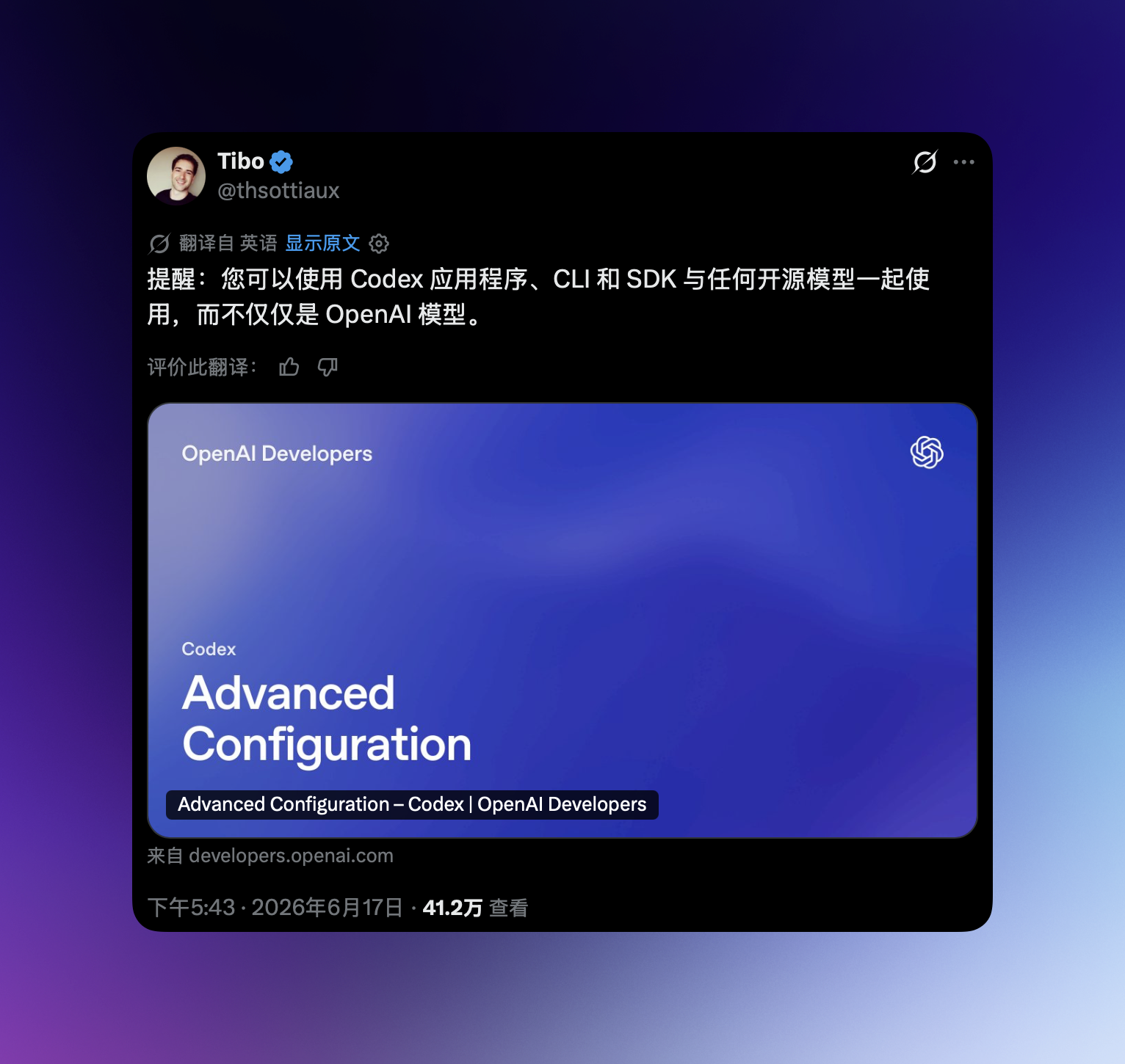 OpenAI 放开 Codex 模型供应商，本地工作流可接第三方模型